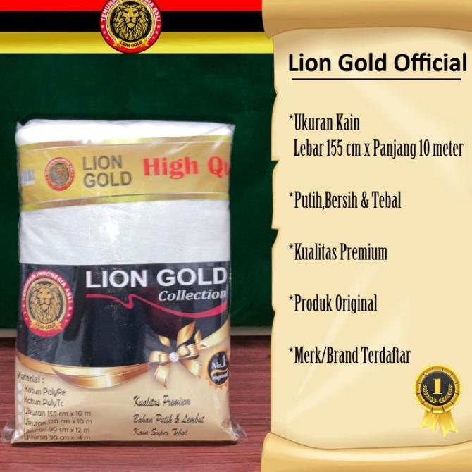 Kain Kafan L-155 cm/Kain Mori Jenazah Pria Wanita LION GOLD (PREMIUM)