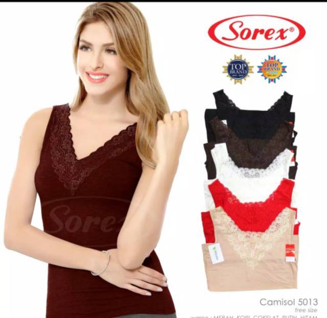 Camisol Sorex kamisol 5013 renda (Viscose) all size Lacey camisol collection