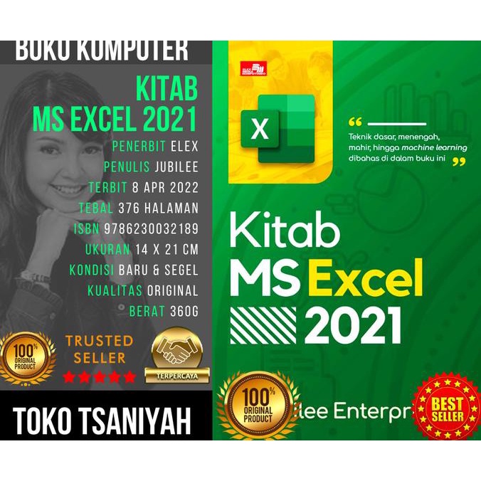 Jual Buku Microsoft Excel Lengkap Kitab Ms Excel 2021 Jubilee Enterprise Shopee Indonesia 7780