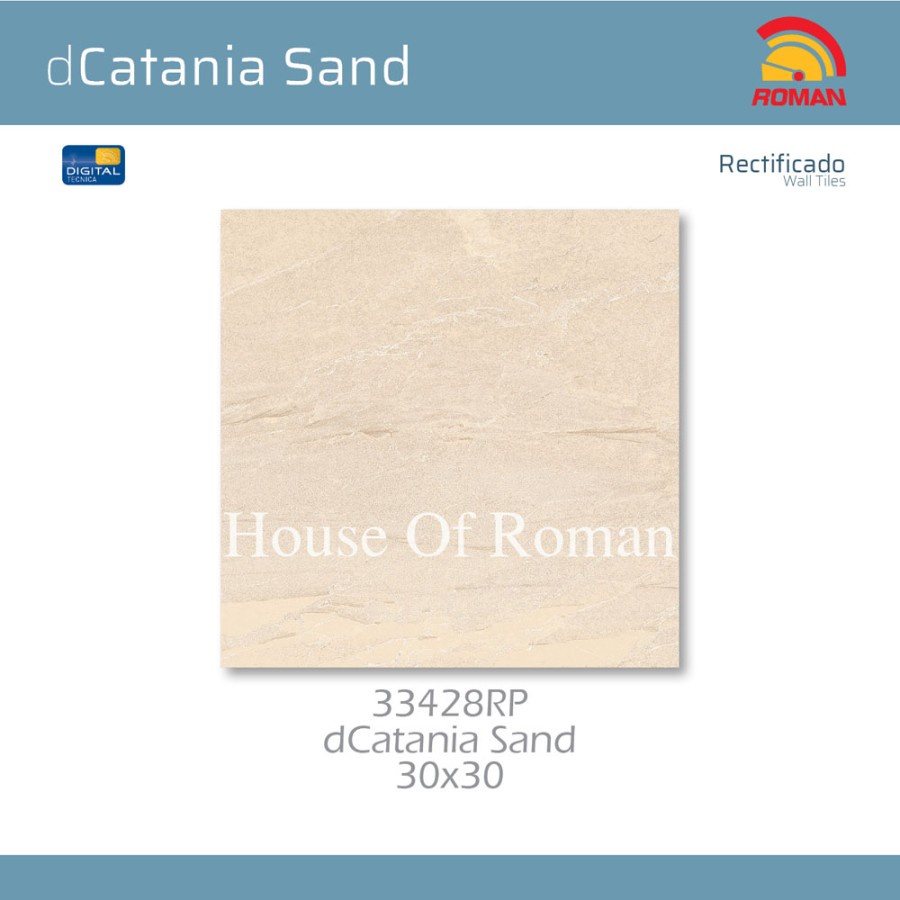 ROMAN KERAMIK LANTAI KAMAR MANDI dCatania Sand 30x30R 33428RP GRADE 1