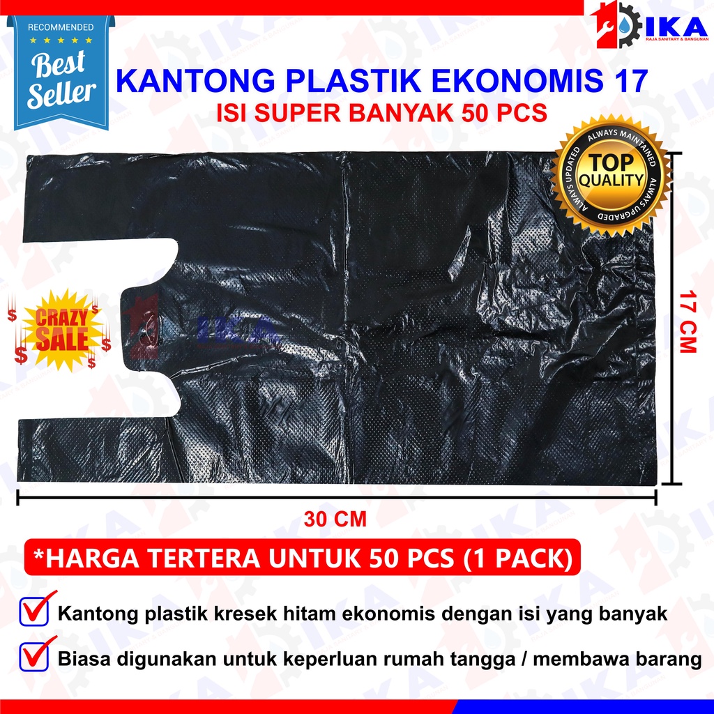 Kantong Kresek | Kantong Plastik HD Hitam ekonomis | kantong plastik Hitam | plastik kresek | UK 17x30