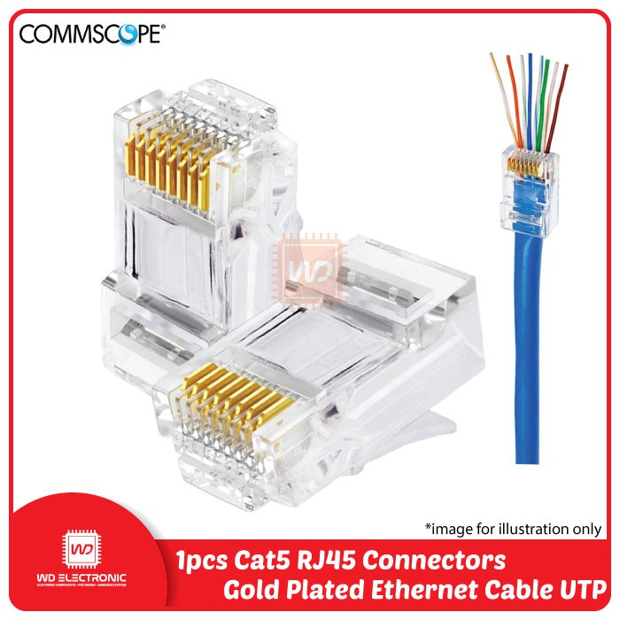 Connector RJ45 CAT5 CAT5E Ethernet Konektor CAT6 Commscope RJ45 AMP