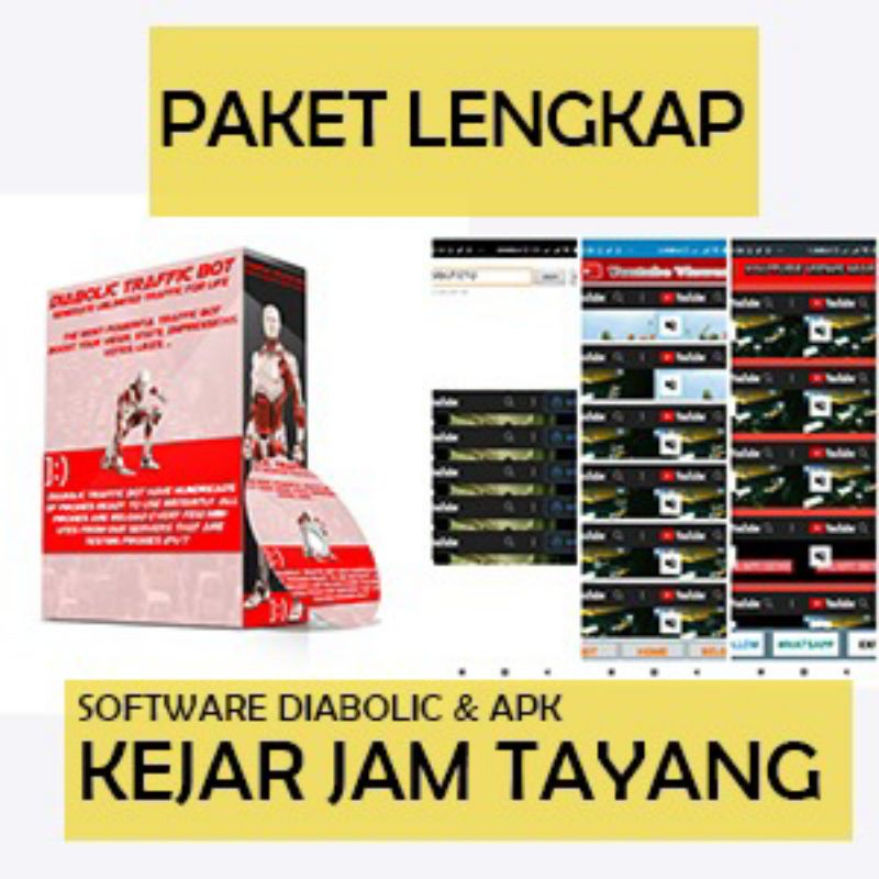 Software Diabolic + Pencari Proxy + APK Penambah Jam Tayang y0utube