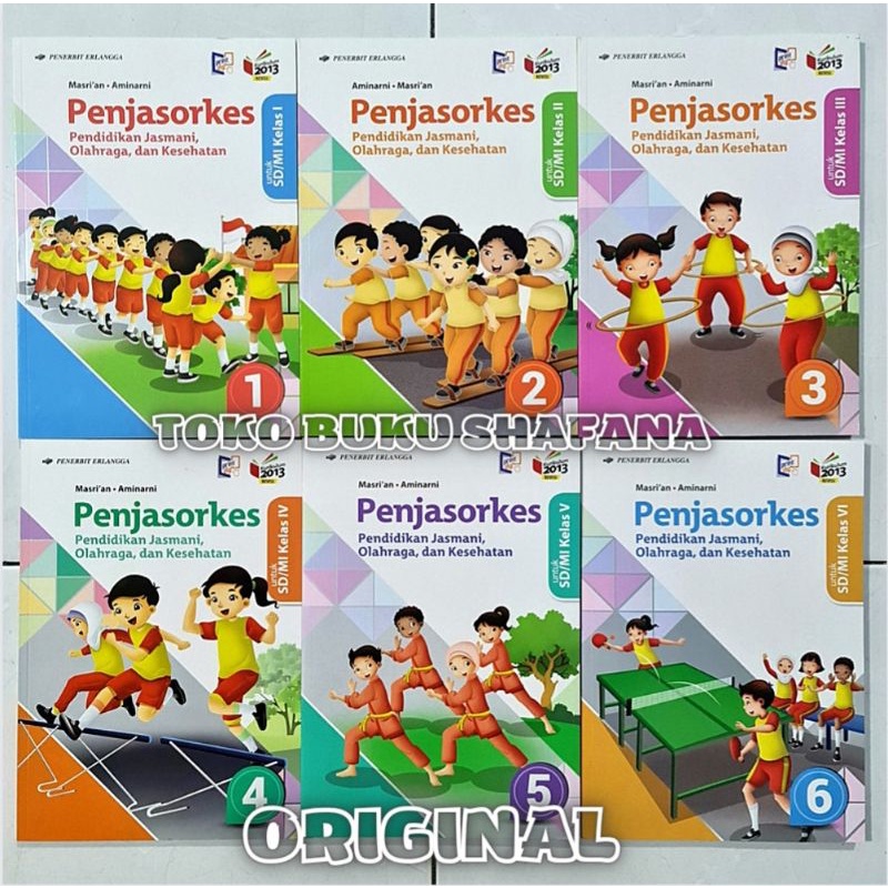 BUKU PENJASORKES KELAS 1 2 3 4 5 6 SD/MI K13 REVISI PENERBIT ERLANGGA - BUKU PJOK ORIGINAL