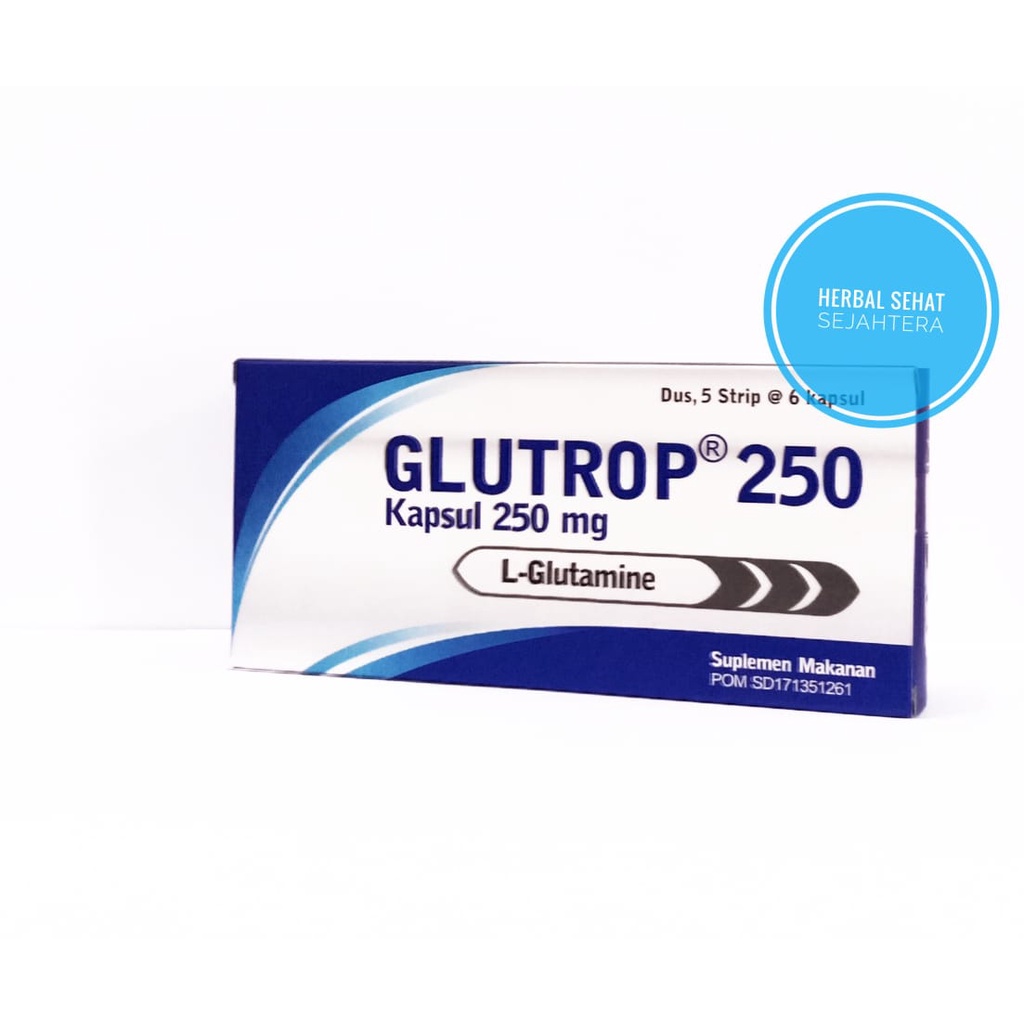 GLUTROP Glutrop 250mg - Suplement asam amino L-glutamine - Tropica