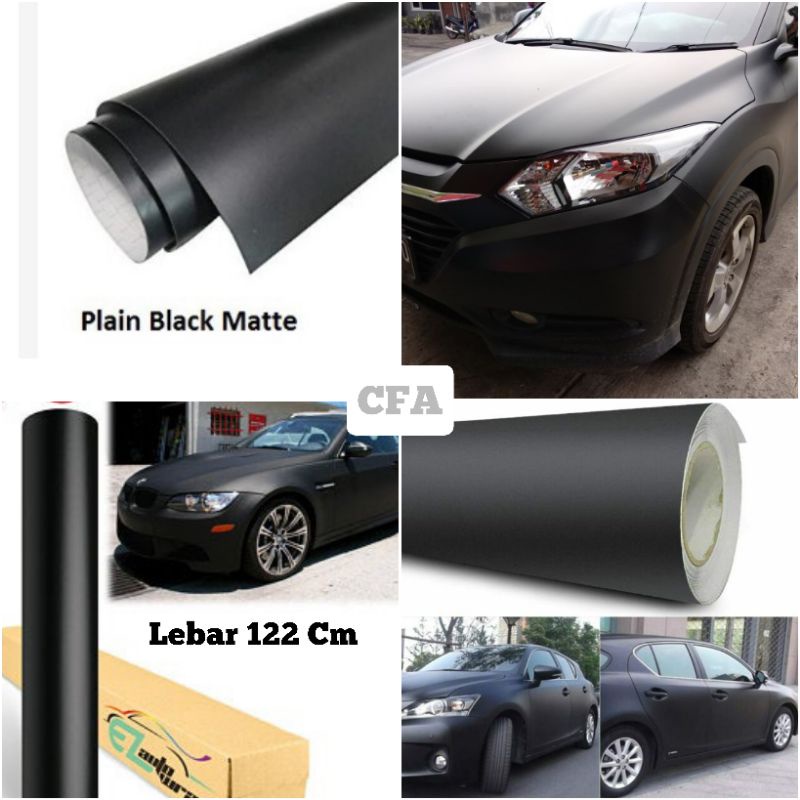 Sticker Skotlet Mobil Motor Warna Hitam Doff Premium Merek Anolly L-120Cm