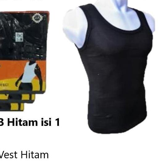 Singlet pria Rider 224 | Vest | | Kaos dalam pria branded | HItam - Hitam, XL