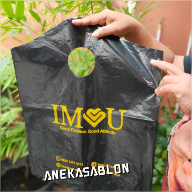 Kantong Plastik Sablon Plong PE Gunung 30x40