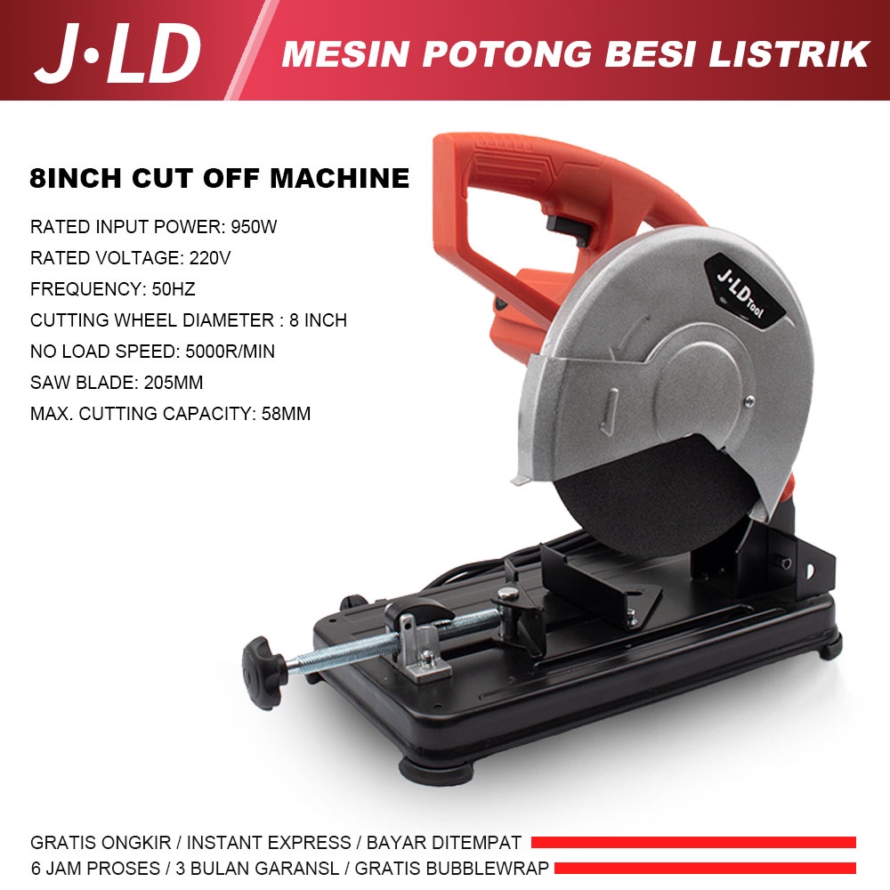 JLD CUT OFF MACHINE JIG J208 - mesin cut off - mesin potong besi