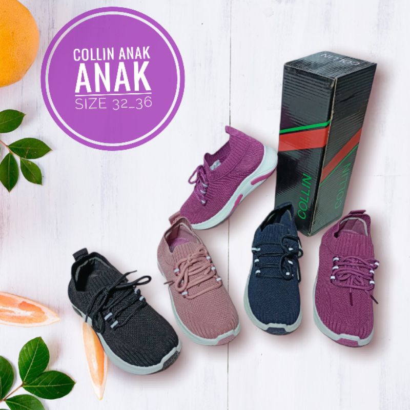 sepatu anak collin rajut import original