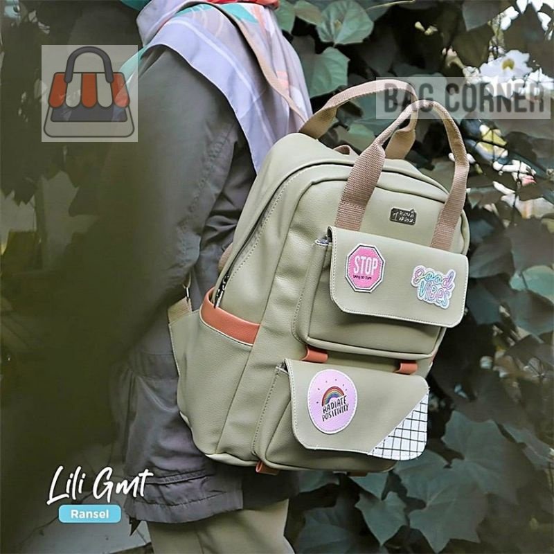 BagCorner - TAS RANSEL RUMAH WARNA  LILI MURAH