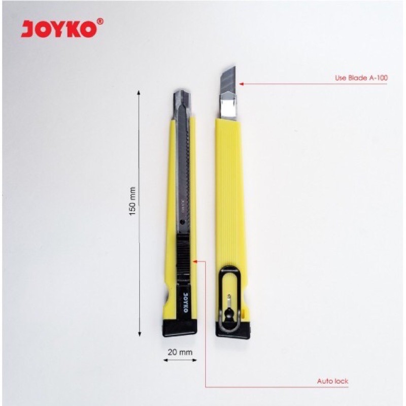 JOYKO CUTTER AUTOLOCK JOYKO A-300A  KECIL PISAU TAJAM KUAT A 300 KATER ALAT POTONG 9 MM