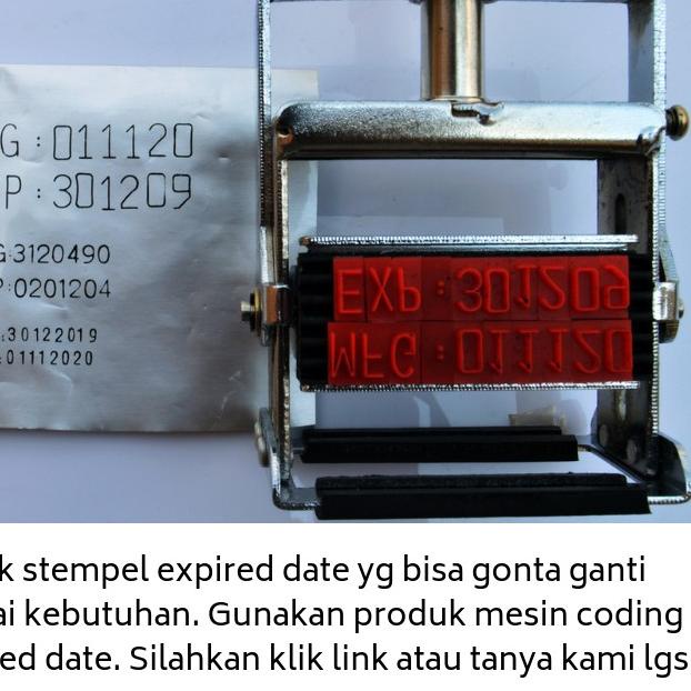 

❅ Tinta stempel permanen expired date - kode produksi ke plastik kemasan, foil bag, sticker | Nobu Ink ✩