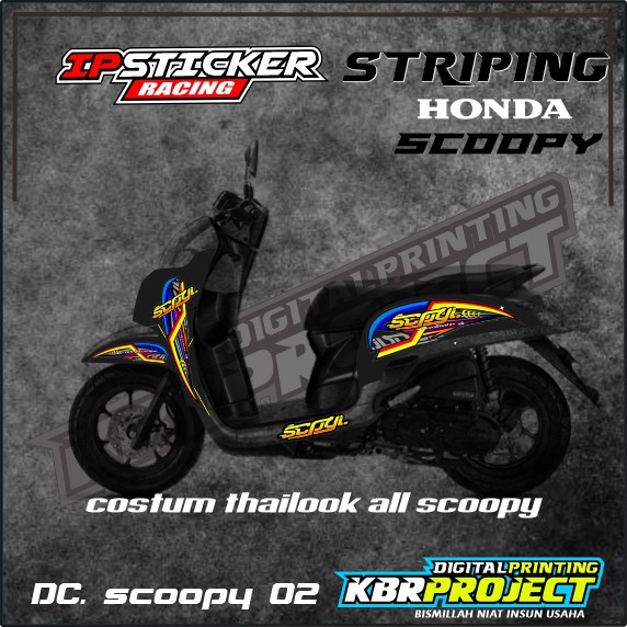 SCOOPY NEW STIKER MOTOR - Sticker Striping Variasi - List Motor Honda Racing Modifikasi