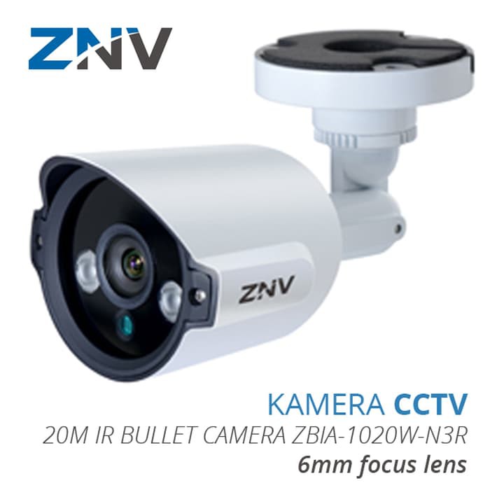 COD/Bayar di Tempat] ZNV Kamera CCTV: 20m IR Bullet Camera 720TVL DC12V / 6mm Focal Length