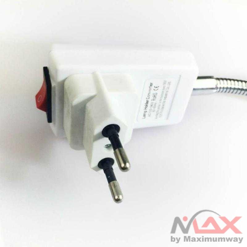 MING&amp;BEN Adapter Ekstensi Bohlam E27 EU Plug 20cm - SN3851 Warna Putih