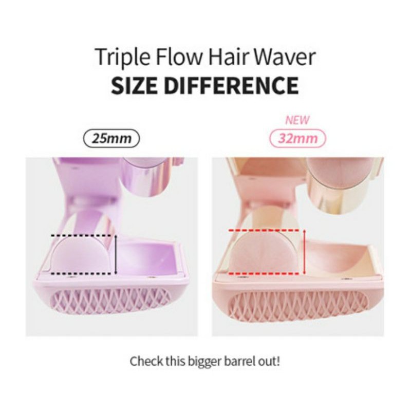 Vodana Triple Flow Wave Iron 32mm Pink Vanilla Mermaid