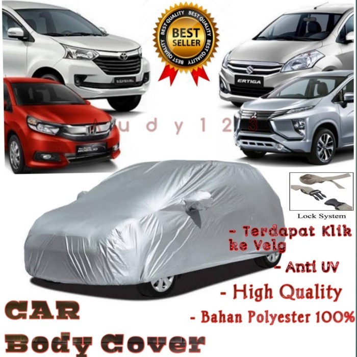 Body Cover mobil Silver / Sarung mobil Silver Avanza New Velos Q 2021