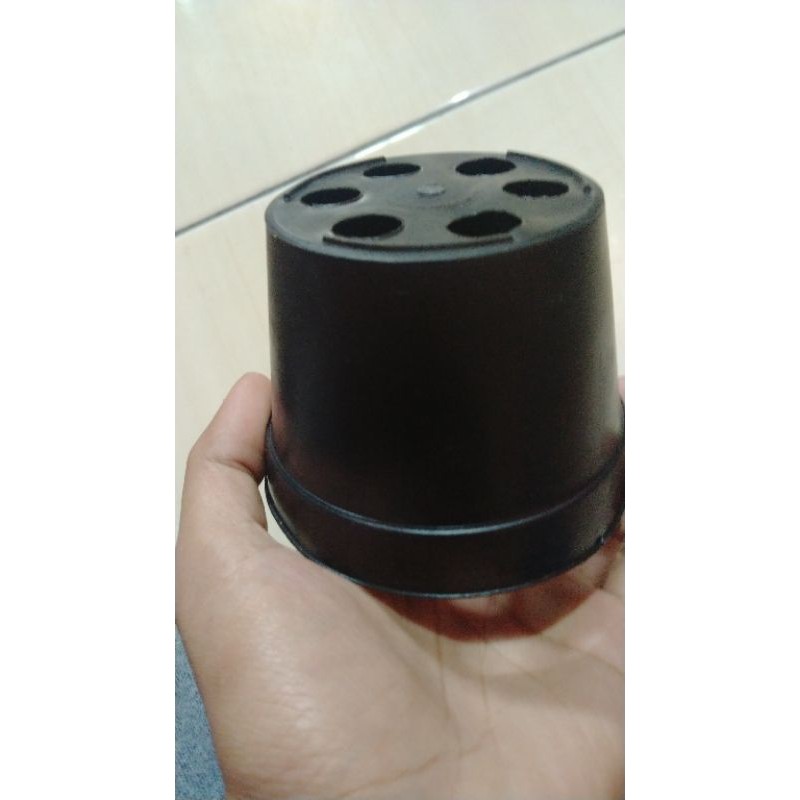 pot warna hitam kaktus/sekulen