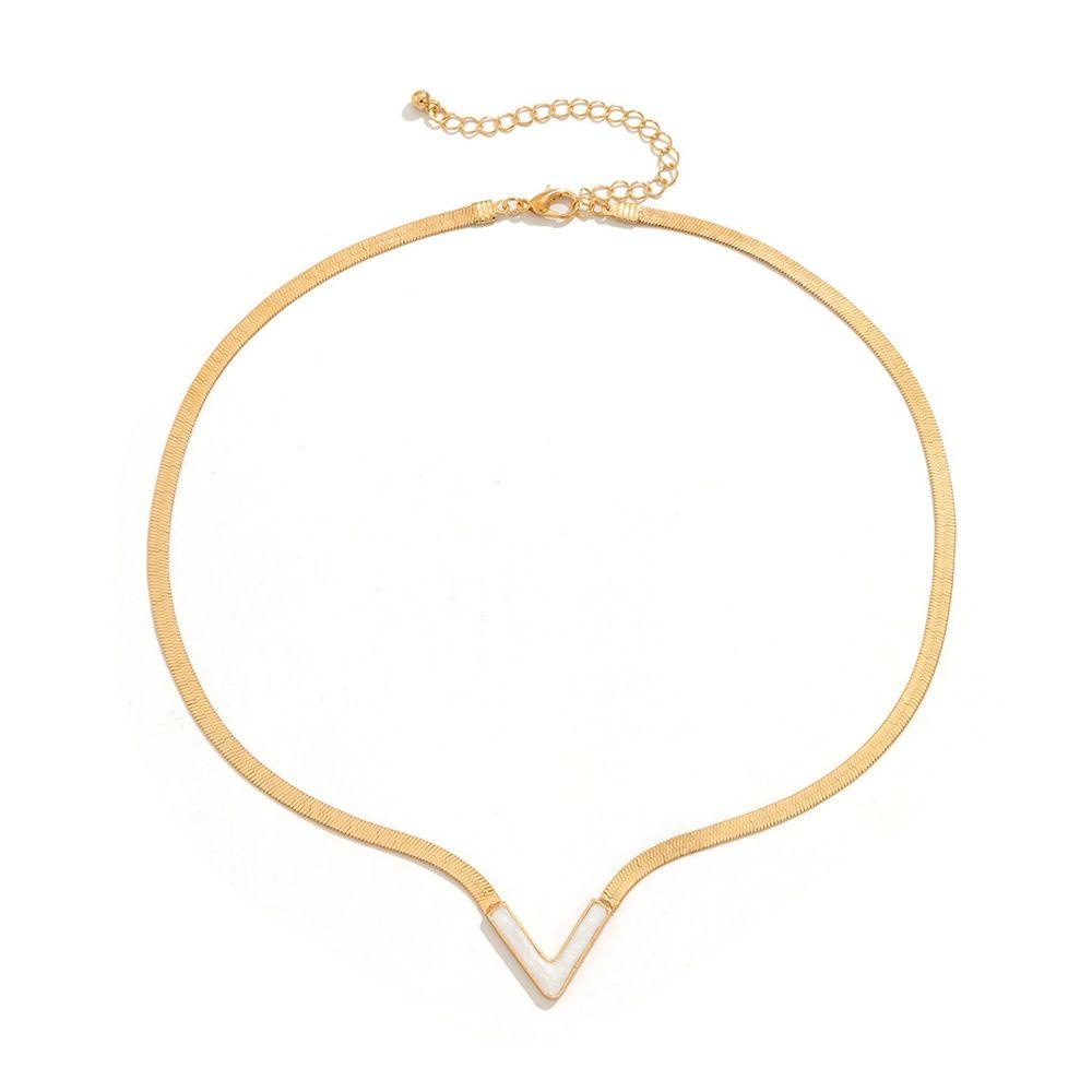 Mxbeauty V Bentuk Kalung Punk Retro Klavikula Rantai Gadis Hadiah Bare Chain Kalung Wanita Perhiasan Aksesoris Sederhana Wanita Choker Necklace
