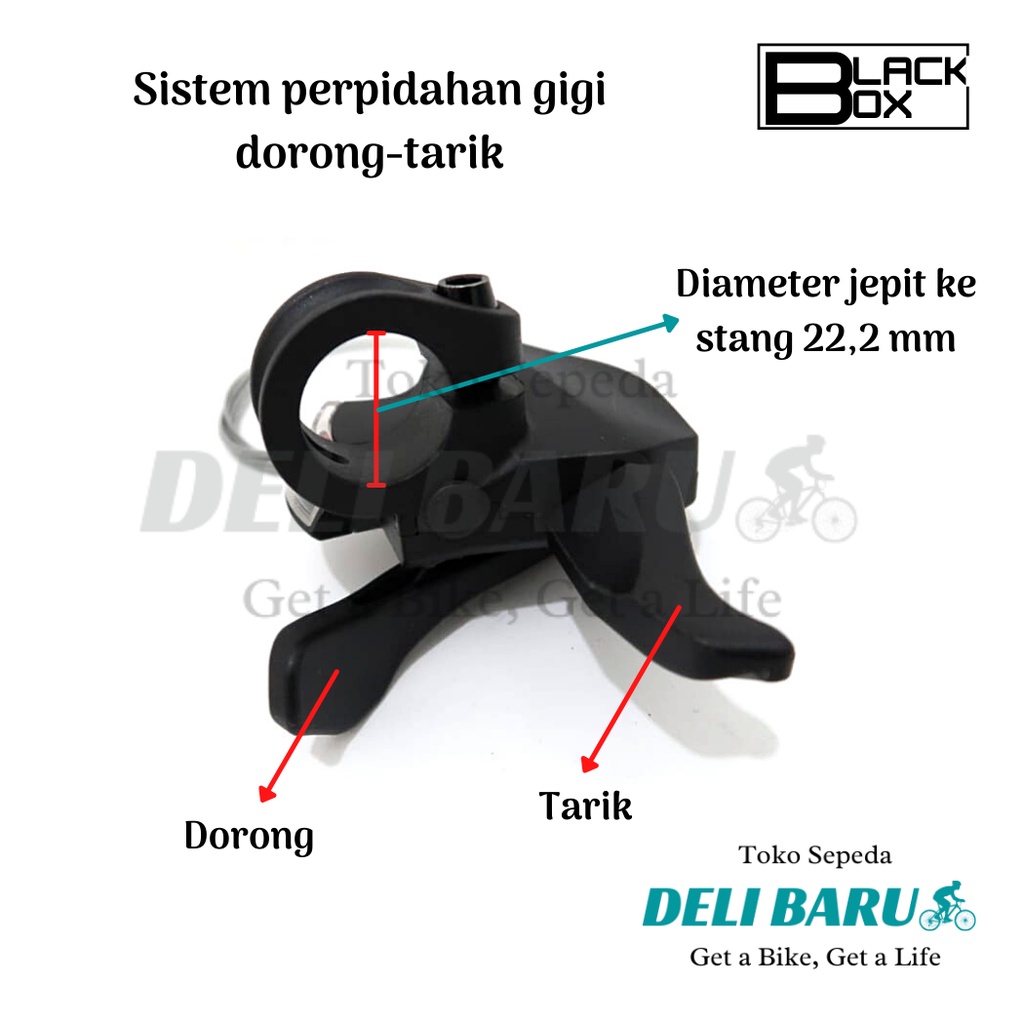 Blackbox Shifter 8 speed operan gigi tanpa handle rem kanan saja sepeda