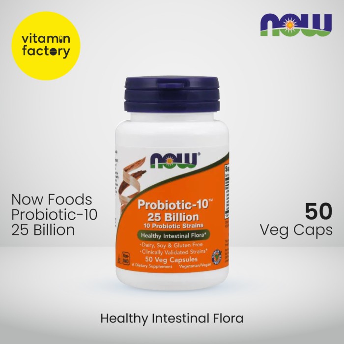 NEW Now Foods Probiotic-10 25 Billion - 50 Veg Capsules Food Probiotik