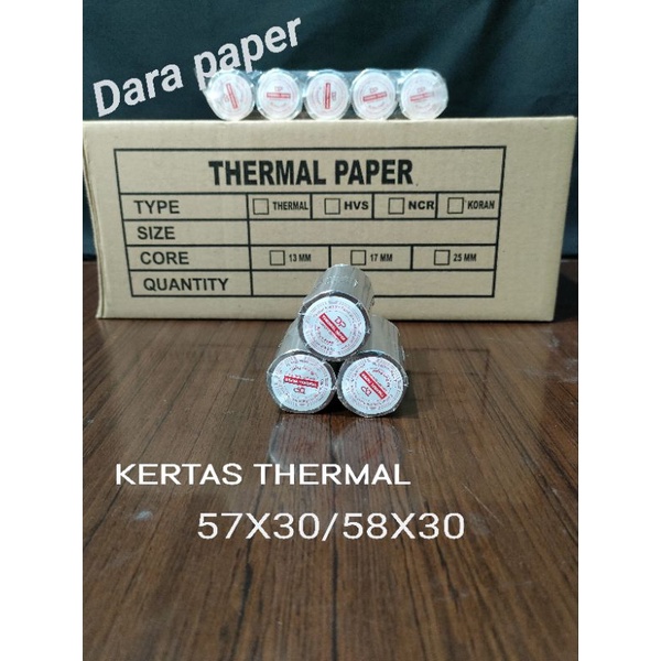 

lkjj KERTAS THERMAL EDC BLUETOOT 57X30 Cocok untuk semua jenis printer mini