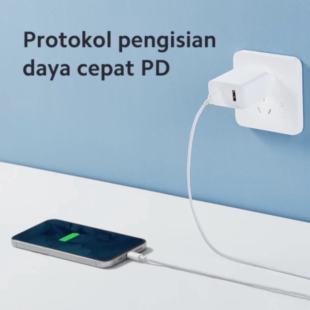 Xiaomi Mi 33W Wall Charger Type A + Type C Charger Kepala HP