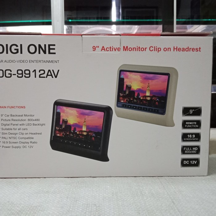 HEADREST CLIP ON 9INCH - CLIP ON HEAD REST DIGIONE - MONITOR HEADREST