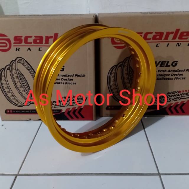VELG 1 BIJI TAPAK LEBAR MEREK SCARLET UKURAN LEBAR 300 RING 14 HOLE36
