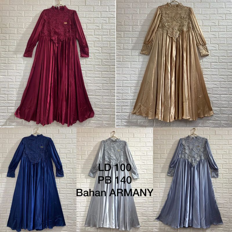 dress brukat Dubai Shella saukia