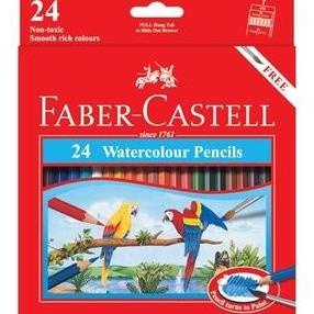 

Pensil Warna Faber Castell 24 Water Colour / Free Kuas