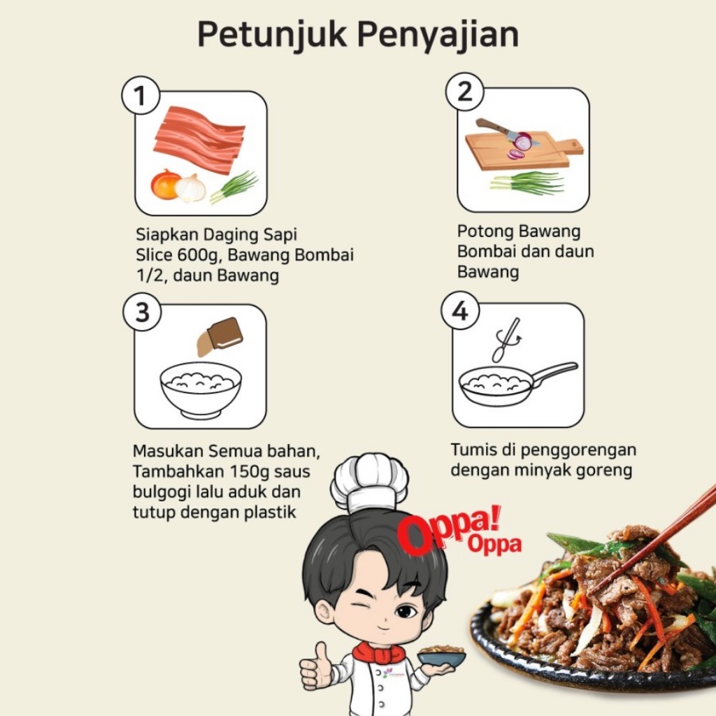 Saus Bolgogi Ala Resto Enak Oppa! Oppa (TERMURAH)