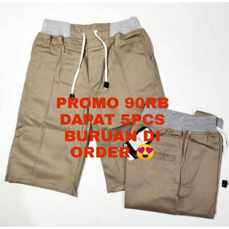 TERLARIS CELANA CHINOS PENDEK POLOS  PERIA DEWASA