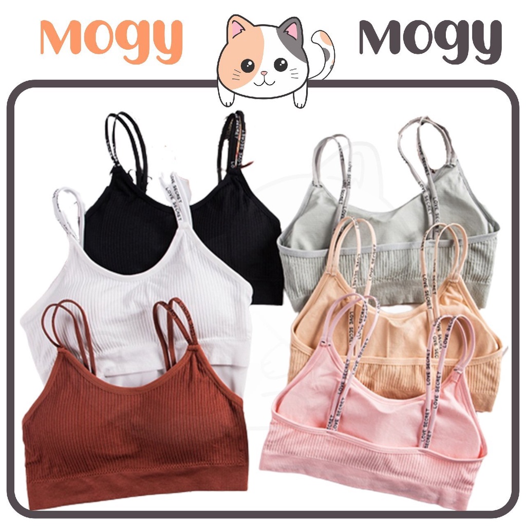 MOGYMOGY BRA533 Bra Tanpa Kawat Pakaian Dalam Wanita Polos Tali Bra Olahraga Sportbra Gym Yoga