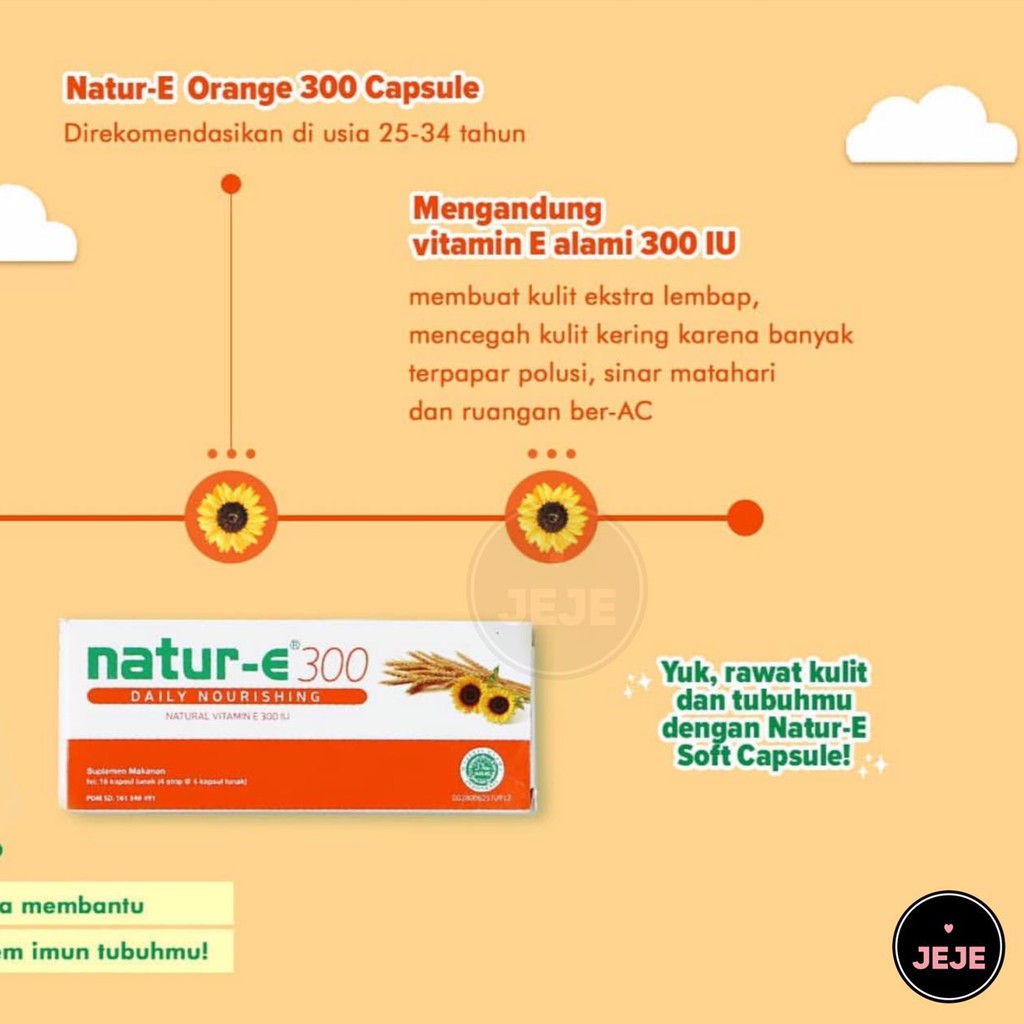 Natur E Soft Capsule 100 300 IU | Kapsul Daily Nourishing Advanced White 16s 32s