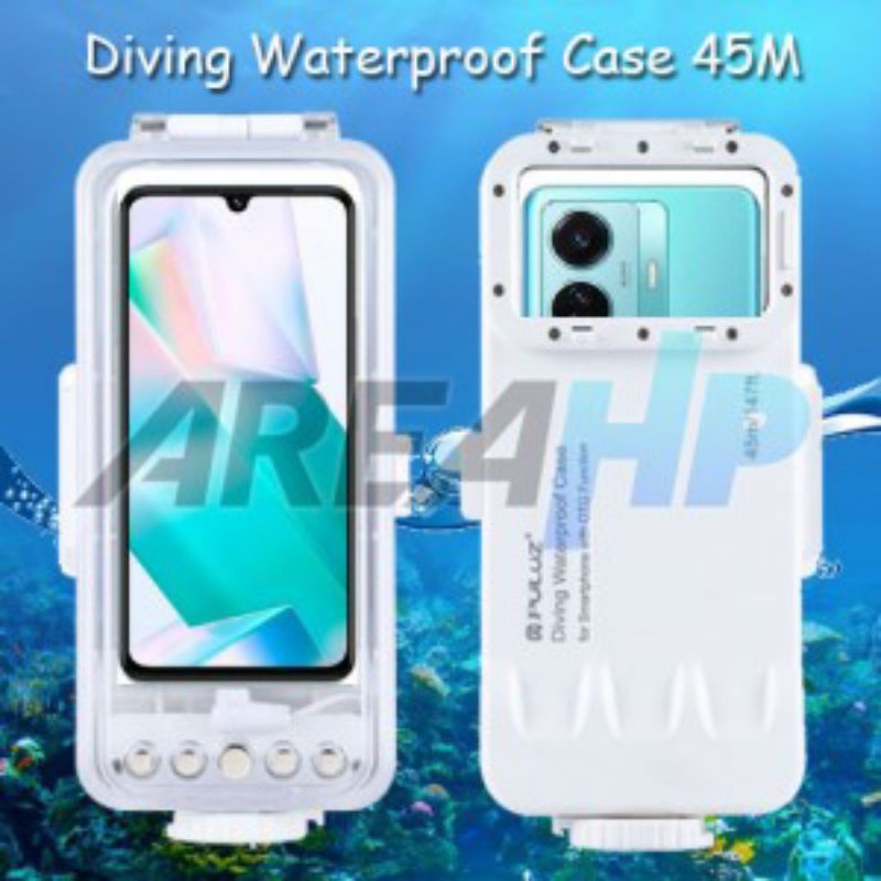 Puluz Diving Waterproof Case Casing Cover 45M Vivo T1 Pro 2022