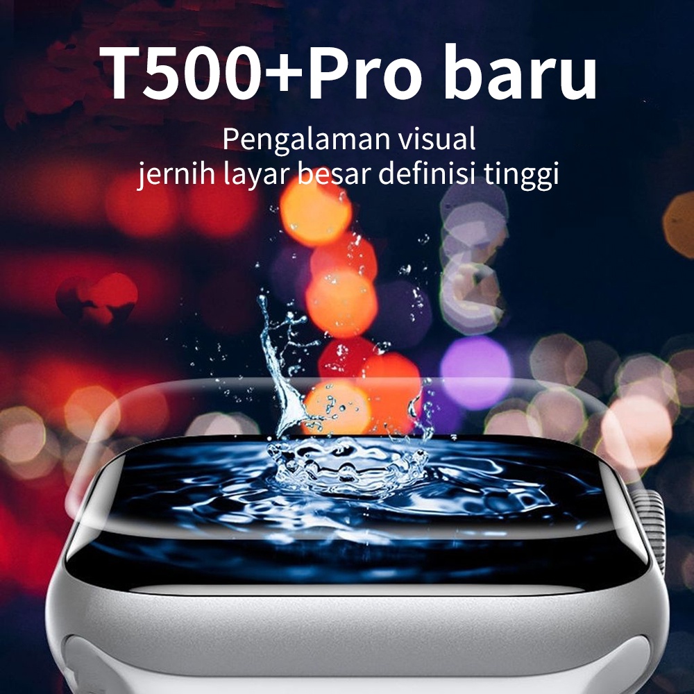 [✅COD] T500 Smart watch IP67 Anti air dengan Monitor Detak Jantung / Tidur（Full Screen Touch ）