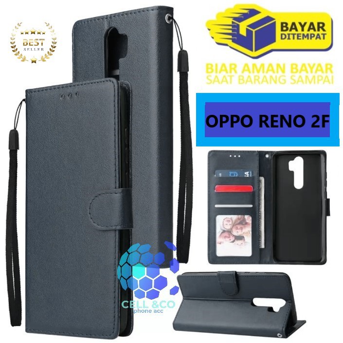 Flip cover OPPO RENO 2F Flip case buka tutup kesing hp casing flip case leather wallet