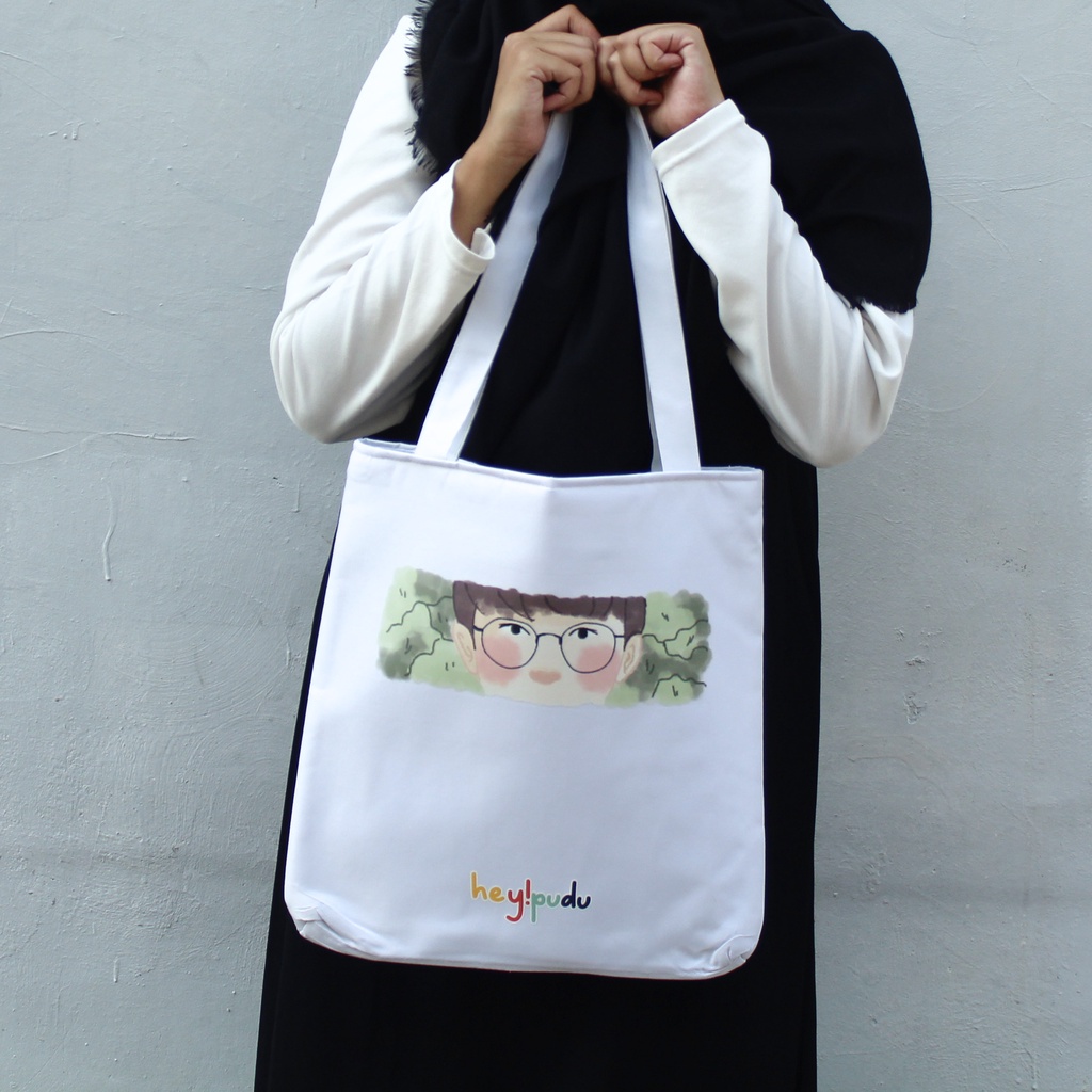 Tas Korea Tote Bag Resleting Wanita Tote Bag Laptop [NCT Dream Mark Lee] Bonus Freebies