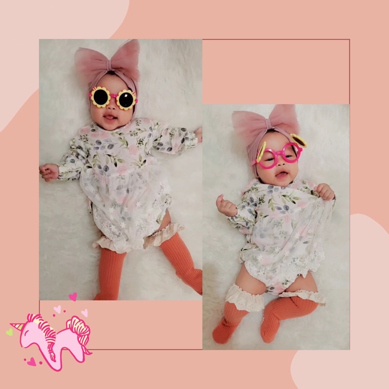 Kacamata Anak Gaya Fashion Sunglasses Baby Bayi Balita Kids Laki Laki Cowok Perempuan Cewek OOTD Fashion Anak Aksesoris Anak Kacamata Bunga Matahari