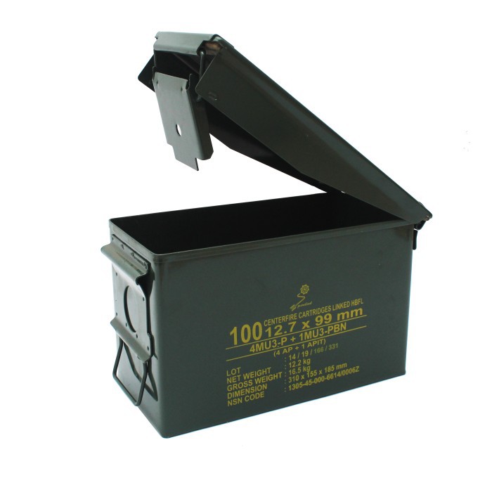 ANJAYMALANG Box pindad tool army Kotak TNI peluru besi 30 x 15 x 19 cm