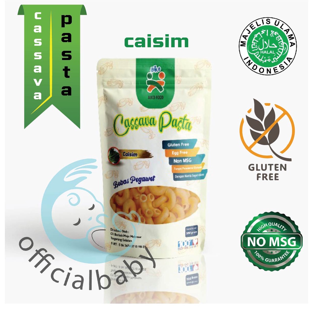 

Cassava Pasta Caisim Alami Tanpa Pengawet non MSG Aiko Healty Food