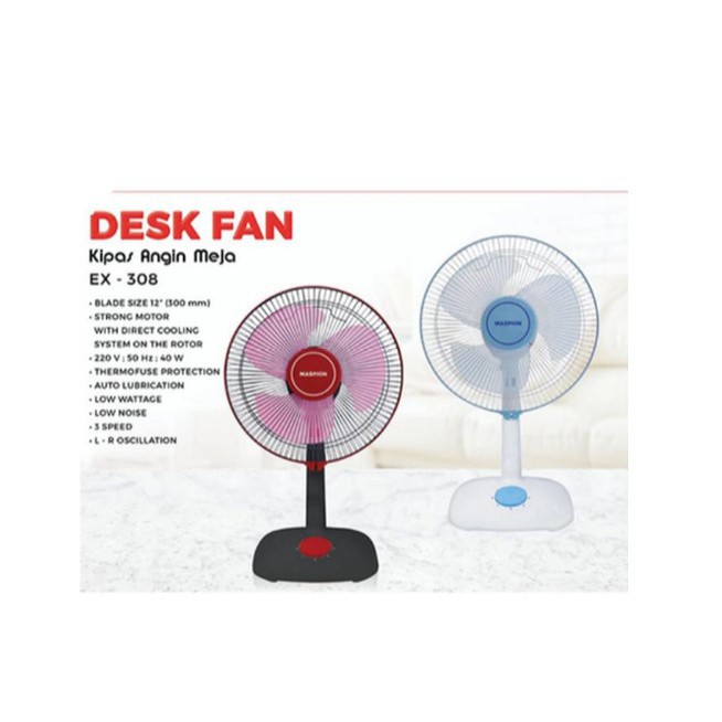 Maspion Kipas Angin Meja / Desk Fan 12&quot; (30cm) EX-308 EX 308