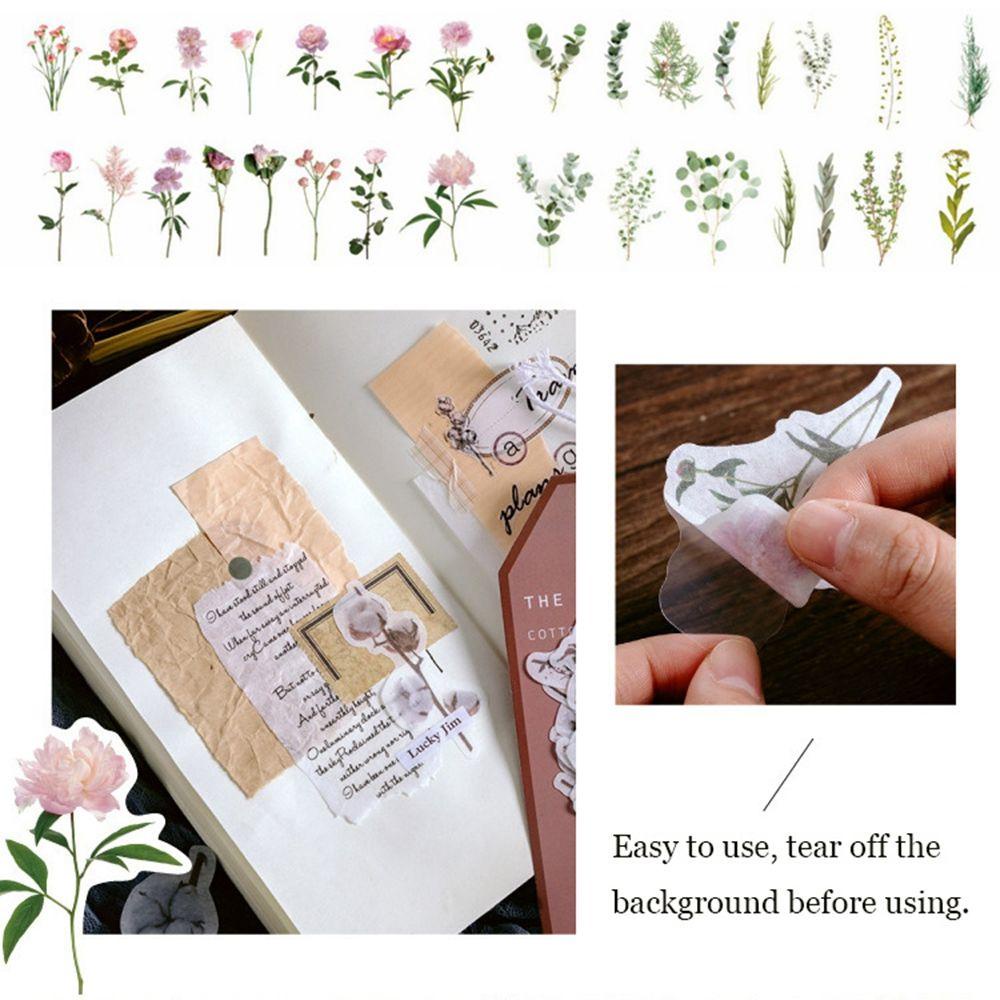 [Elegan] Journaling Sticker Dekorasi Vintage Scrapbooking Stiker Craft Paper Travel Journal Label Kertas Alat Tulis