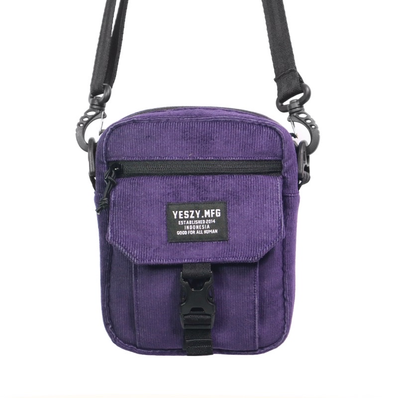 YESZY.MFG Shoulder Bag Buckle Corduroy Purple