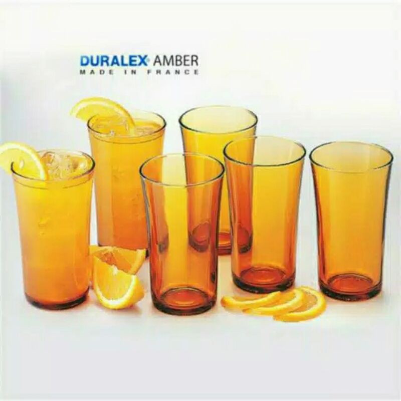 Gelas Duralex Coklat Model Tinggi 28cl - 6pc