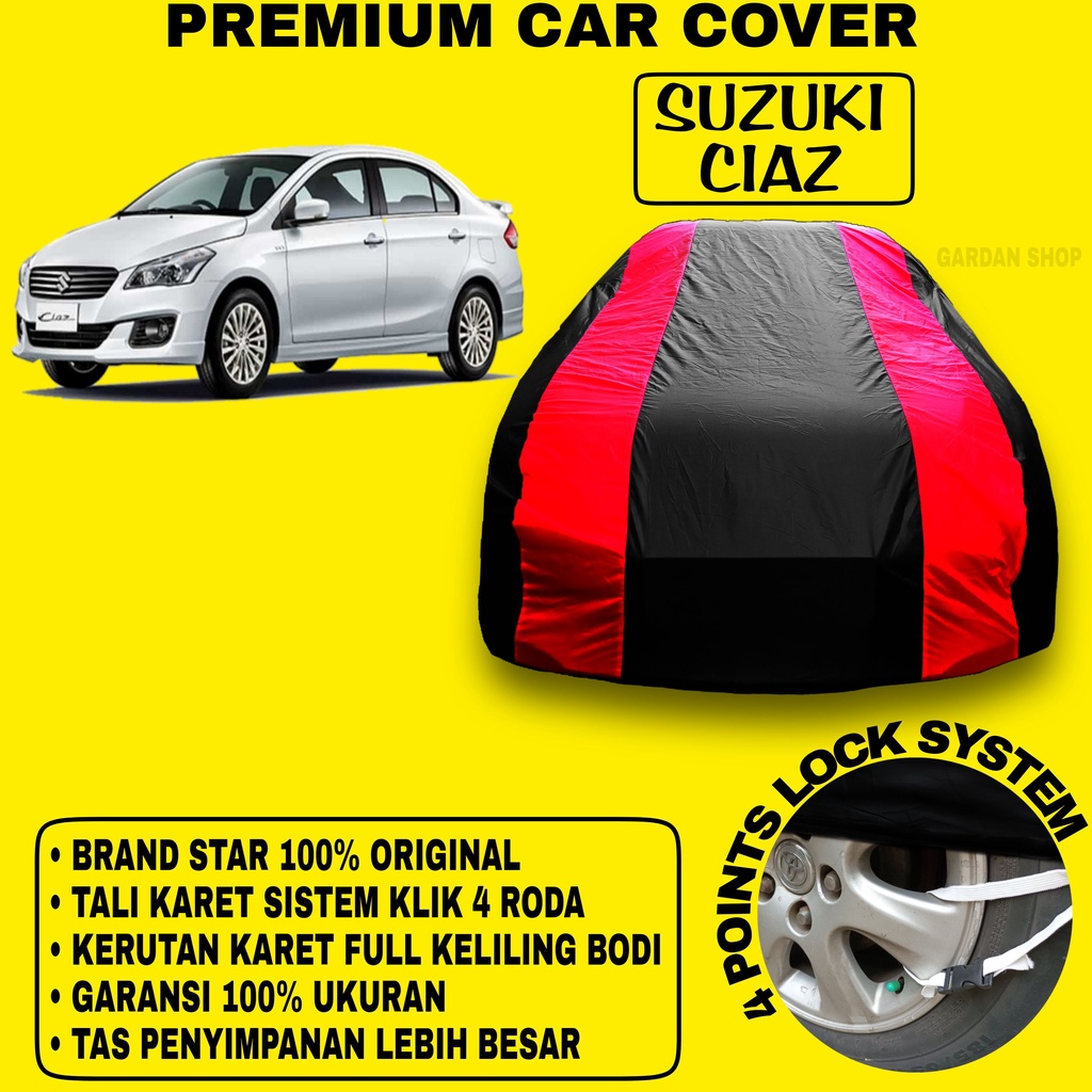 Body Cover SUZUKI CIAZ Sarung MERAH Penutup Pelindung Bodi Mobil Ciaz Waterproof PREMIUM Cover Red