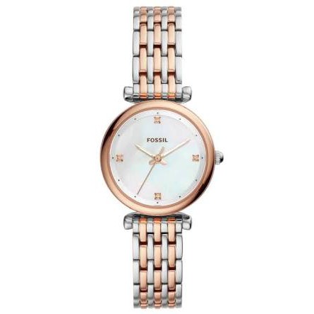 Fossil ES4431 Essentialist Ladies White Dial Dual Tone Stainless Steel Strap