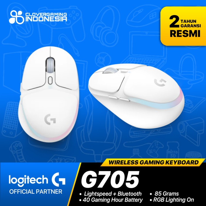 Logitech G705 Aurora Wireless Gaming Mouse Lightspeed Bluetooth G 705